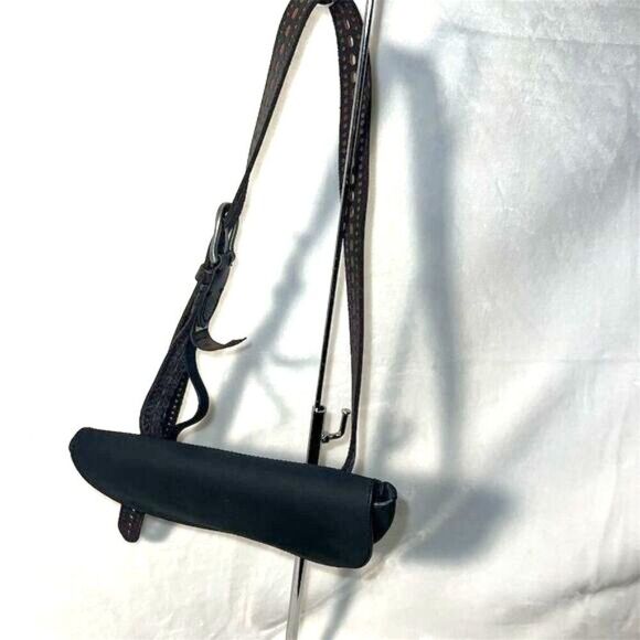 Frye  Black Leather Half Moon Crossbody Bag Adjustable Strap - Picture 7 of 7